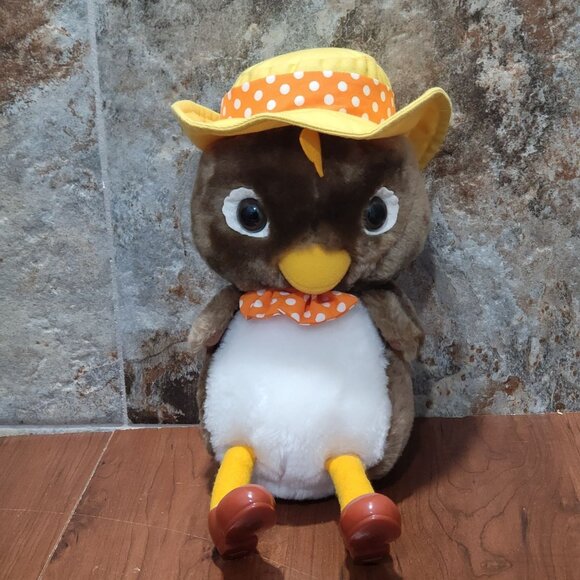 Vintage KC Graphics International Baby Bird Plush Brown Stuffed Animal 1983 - Picture 1 of 13